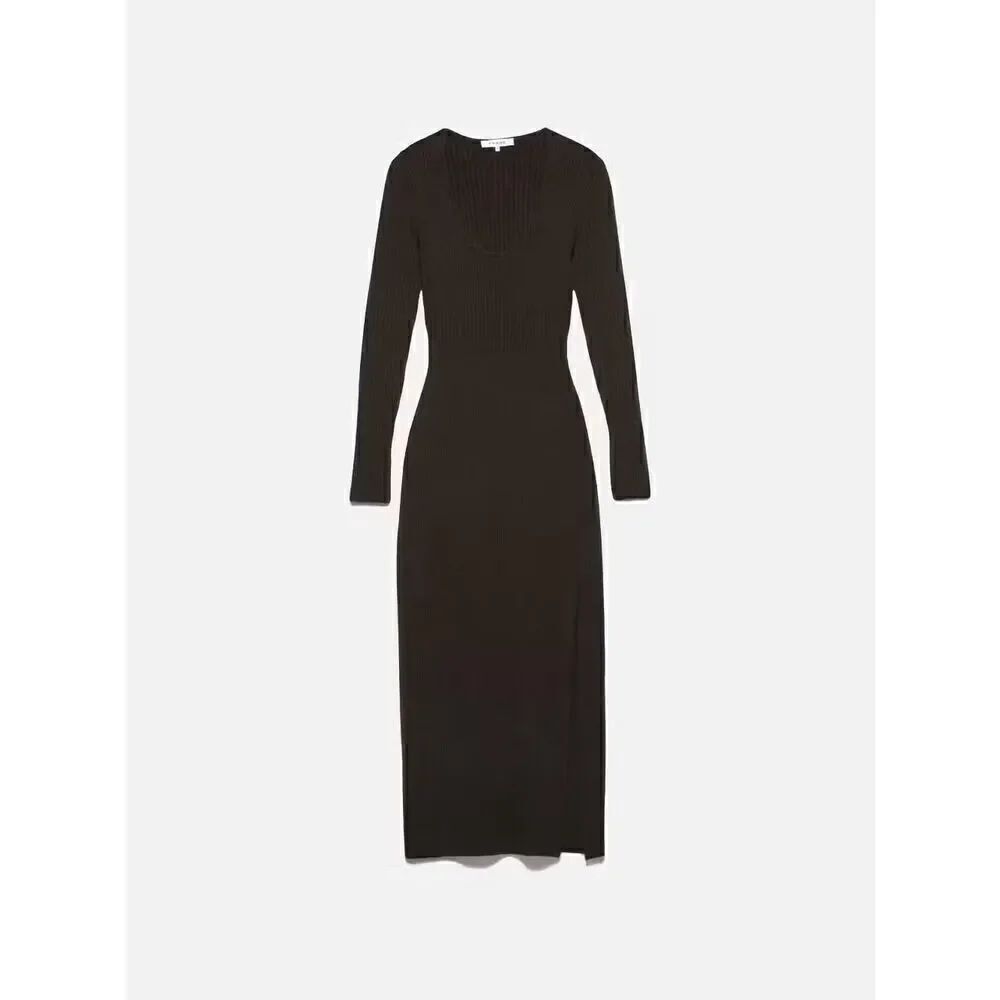Frame Ribbed Cashmere U-Neck Dress NWT medium - Picture 10 of 15